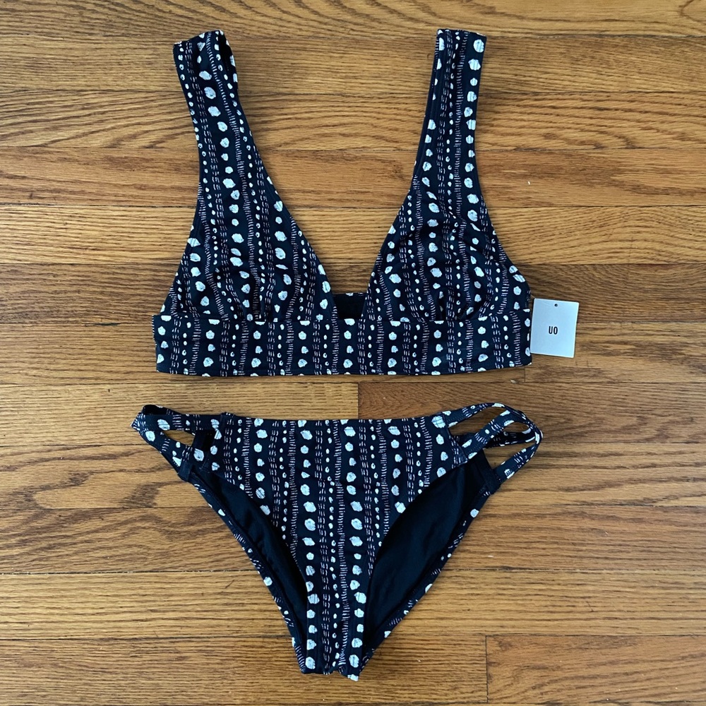 *SOLD*  NWT UO Black Print Bikini